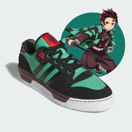 Кроссовки Adidas Rivalry Low x Demon Slayer, Tanjiro, черный/зеленый ji3312 | green