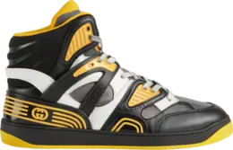 Кроссовки Gucci Basket High Black Demetra Yellow, черный 661308 2sh90 1098 | black demetra yellow