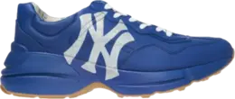 Кроссовки Gucci Rhyton Leather Sneaker NY Yankees, синий 548638 drw00 4520 | ny yankees