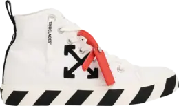 Кроссовки Off-White Vulc Sneaker Mid 'White Black' 2023, белый omia119c99fab004 0110 | white