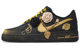 Кроссовки Nike Air Force 1 Skateboarding, черный/желтый/золотой cw2288-001(team127-黑金玫瑰) | black/gold