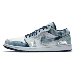 Баскетбольные кроссовки Air 1 Vintage Men Low-Touch Blue/White Jordan cz8455-100(team10-核心一号） | blue