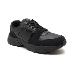 Кожаные кроссовки в стиле ретро на шнуровке для тенниса Calvin Klein, черный cj235m000186a980040 | nero