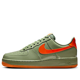 Кроссовки air force 1 низкие Nike, зеленый hj9118-386 | oil green/safety orange/platinum tint