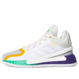 Кроссовки d rose 11 Adidas, белый fx7401 | white/yellow/green