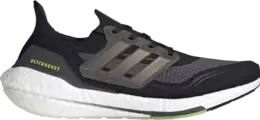 Кроссовки Adidas UltraBoost 21 'Black Silver Metallic', черный fy0374 | black