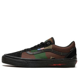 Кроссовки defcon x old skool gtx 'black woodland camo' Vans, черный vn0a4bwxa8r | black/brown