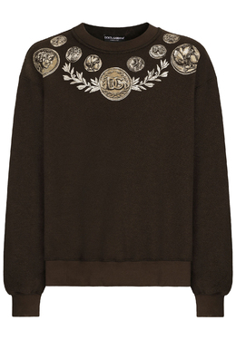 DOLCE&GABBANA: Коричневый свитшот 