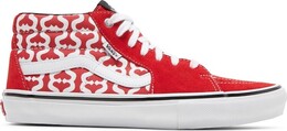 Кеды Vans Supreme x Grosso Mid Monogram S - Red, красный vn0a5ks15xs | red