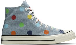 Кроссовки Converse Tyler The Creator x Chuck 70 High Polka Dots, синий 170011c | blue