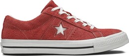 Кроссовки Converse One Star Ox Red Suede, красный 158434c | red