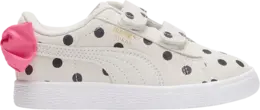 Кроссовки Puma Suede Light Flex Bow Graphic 5 Little Kid Marshmallow Polka Dots, кремовый 388513 02 | cream