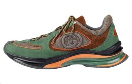 Кроссовки для бега Gucci, зелено-коричневый 749785 aab62 3142