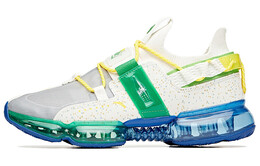 Кроссовки мужские с низким верхом цвета слоновой кости, белые/зеленые Anta 112025530-4