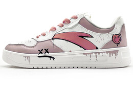 Кеды мужские, обувь для скейтбординга низкая белый/розовый/черный Anta 912418001q-2(team131-微笑计划-粉） | white