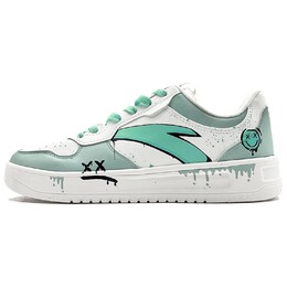 Кроссовки для скейтборда мужские низкие белый/голубой/черный Anta 912418001q-2(team131-微笑计划-青） | white