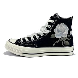 Кастомизированные кеды Converse 1970s Canvas Shoes Unisex, черный/белый 162050c(team352-暗夜玫瑰) | black/white