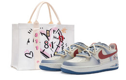 Кроссовки для скейтбординга Air Force 1 мужские низкие синие/красные Nike cw2288-111(team80-男款心动白蓝s-box)