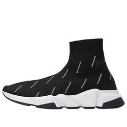 Кроссовки speed 1.0 sneakers 'black logo print' Balenciaga, черный 506336w06501006 | black/white