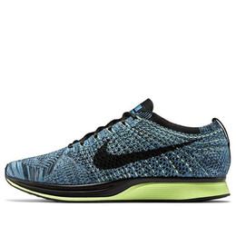 Кроссовки flyknit racer Nike, синий 526628-401 | blue/blue/fluorescent green/black