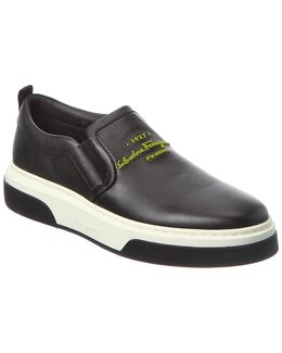 Кроссовки Ferragamo из кожи Slip-On Salvatore Ferragamo, черный 7887093694524 | black