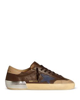 Мужские кожаные кроссовки Super Star Golden Goose, коричневый 5389790 | brown