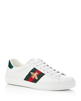 Мужские кожаные низкие кеды Gucci Ace, белый 1751703 | white