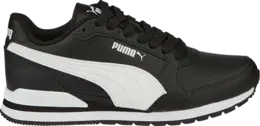 Кроссовки Puma ST Runner v3 Leather Jr Black White, черный 384904 08 | black