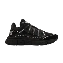 Кроссовки Versace Trigreca 'Black Silver Studs', черный dsu8094 1a05500 1b000 | black silver studs