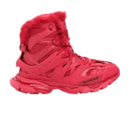 Кроссовки Balenciaga Track Hike High 'Faux Fur - Burgundy', красный 668557 w3cq2 6800 | faux fur - burgundy