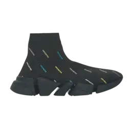 Кроссовки Balenciaga Speed 2.0 Sneaker 'All Over Logo - Black Multi', черный 617239 w2df0 1088 | all over logo - black multi