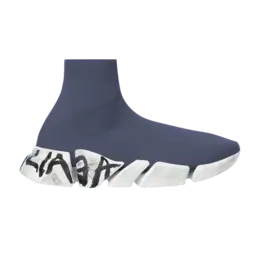 Кроссовки Balenciaga Speed 2.0 Sneaker 'Worn-Out Graffiti - Dark Grey', серый 617239 w2dd4 4591 | worn-out graffiti - dark grey