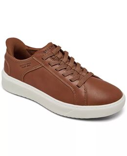 Мужские кроссовки Court Break с широкими ремешками от Finish Line Skechers, коричневый 18001735 | cognac