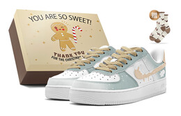 Мужские кроссовки для скейтбординга Nike Air Force 1, Green cw2288-111(teams-鸳鸯圣诞雪人男s-box) | green