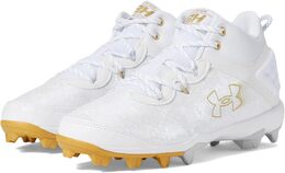 Кроссовки Under Armour Harper 8 Mid RM Baseball Cleats, цвет White/White/Metallic Gold 9881696 | white/white/metallic gold