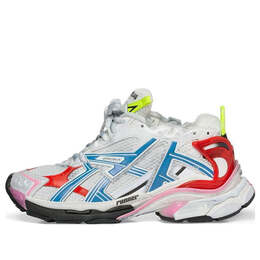 Кроссовки runner sneakers 'white blue red mesh and nylon' Balenciaga, белый 677403w3rb69645 | white/blue/red/black/neon yellow/pink