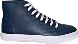 Кроссовки Gucci Leather High Dark Blue, синий 423300 a9l00 4009 | dark blue