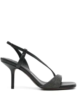 Brunello Cucinelli: Чёрные сандалии  Monili