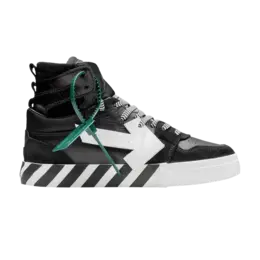 Кроссовки Off-White High Top Vulcanized 'Black White', черный omia225c99lea001 1001 | black white