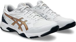 Кроссовки Asics Men's GEL-Rocket Volleyball Shoe, цвет White/Pure Gold 9875404 | white/pure gold