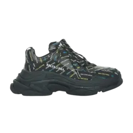 Кроссовки Balenciaga Triple S Sneaker 'Allover Logo - Black Multi', черный 536737 w2fa8 1083 | allover logo - black multi