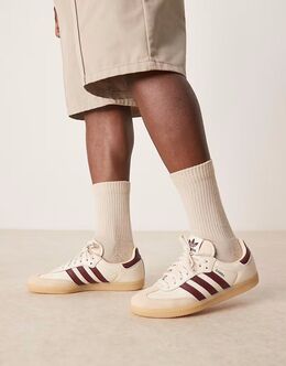 Кроссовки Adidas Samba OG кремового и бордового цветов 141933879 | cream