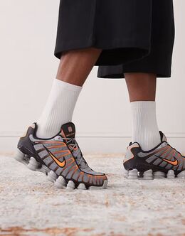 Кроссовки Nike Shox TL серого и оранжевого цветов 139768363 | grey