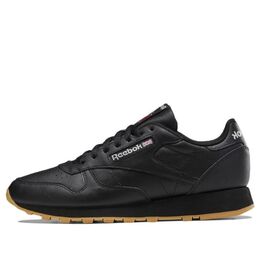 Беговые кроссовки Reebok Classic Leather 'Black Gum', черный gy0954 | black