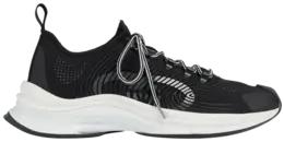 Кроссовки Gucci Run Sneaker 'Black White', черный 714657 usm10 8442 | black