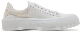 Кроссовки Alexander McQueen Deck Plimsoll 'White', белый 707680 w4mv7 9000 | white