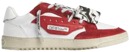Кроссовки Off-White 5.0 Low 'White Red', белый omia227f21fab001 0129 | white