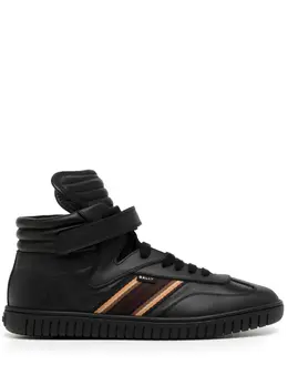 Bally side-stripe leather high-top sneakers 20839775