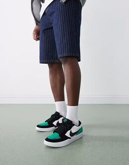 Кроссовки Nike SB Force 58 белого и зеленого цветов 137292877