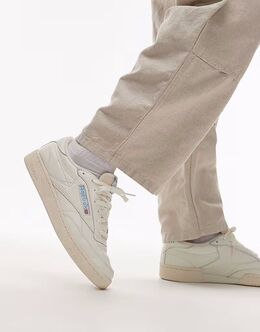 Кроссовки Reebok Club C 85 в кремово-белом и синем цветах 138682328 | cream